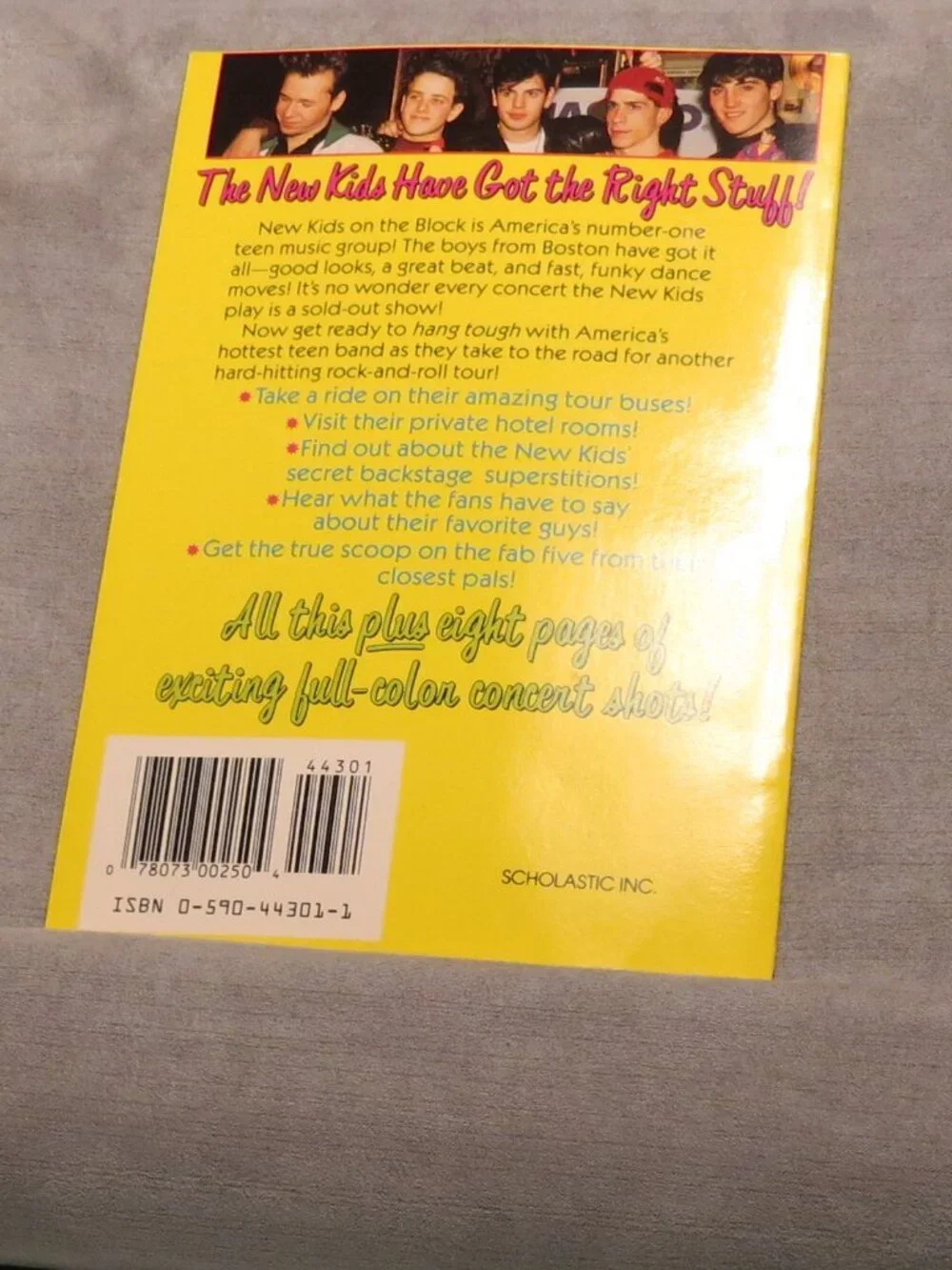 On the Road with New Kids on the Block 1990 by Nancy Krulik Scholastic Paperback
